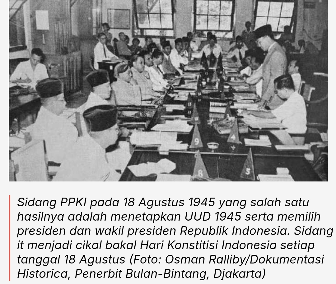 Peringatan Hari Konstitisi Indonesia Setiap Tanggal 18 Agustus