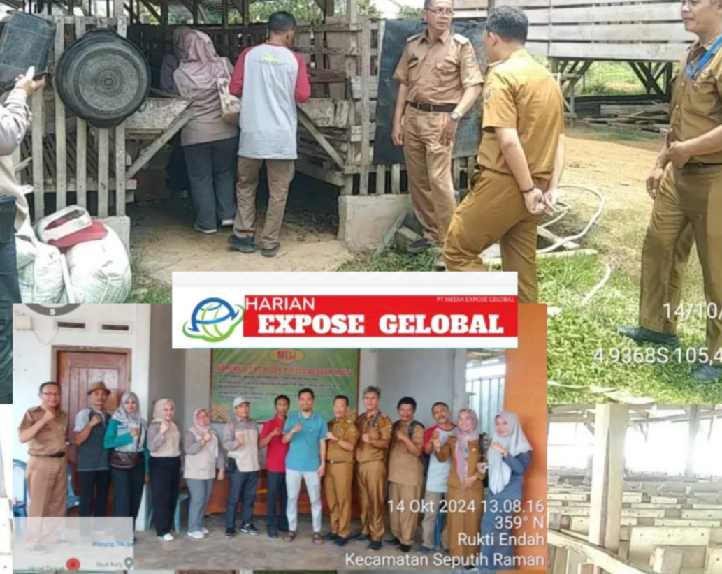 Kabid Disnakkeswan Provinsi Lampung Abdul Salam melaksanakan pembinaan di koperasi Yufeed Berkah Mulia Kabupaten Lampung Tengah