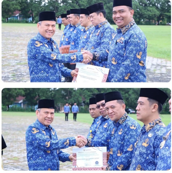 Pemkab Lampung Tengah menggelar apel bulanan korps pegawai Republik Indonesia (Korpri)