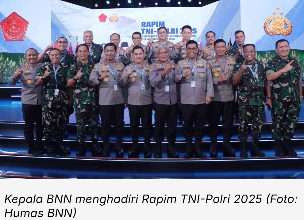 Ikut Rapim TNI-Polri, Kepala BNN Kawal Asta Cita