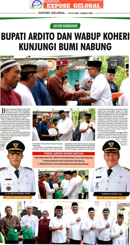 Ardito Wijaya: Safari Ramadhan di Bumi Nabung memberikan Bantuan Dana ke Masjid