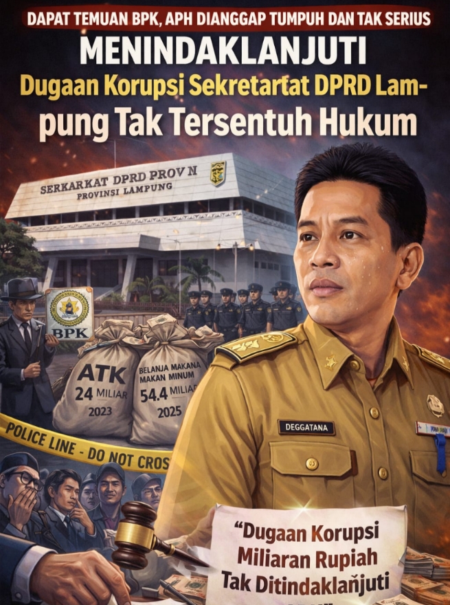 APH Melempem Bongkar Dugaan Korupsi Sekretariat DPRD Provinsi Lampung